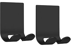 VIADOM Razor Holder Shaver Hook Hanger Stand(2 Pack)Heavy Duty Self Adhesive Hooks Stainless Steel Sticky Wall Hooks,Shower Hook for Razor,Bathroom Kitchen Organizer for Plug Robe Towel Loofah Bathrobe Coat