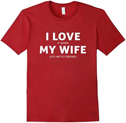 Mens I Love It Funny Drone Quadcopter Pilot Shirt Gift 2XL Cranberry