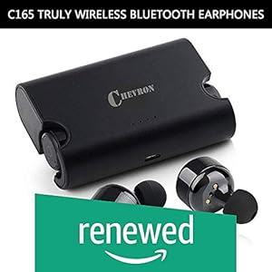 (Renewed) Chevron C165 Truly Wireless Bluetooth Earphones with Mic (Black)