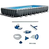 Intex 32 Foot Ultra XTR Rectangular Pool Set with Deluxe Maintenance Kit