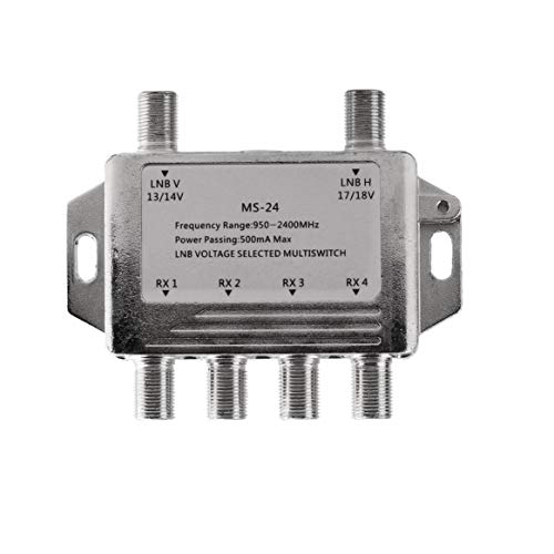Smartlove1P Mini 2x4 JS-MS24 Satellite Signal Multiswitch LNB Voltage Selected Switch