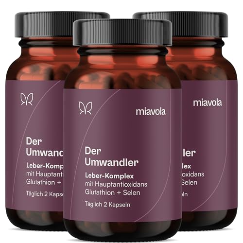 miavola® der Umwandler ® Schilddrüsen & Leber Komplex mit Mariendistel, Artischocke, Cholin, Glutathion, Selen, NAC + weitere Aminosäuren - 180 Kapseln hochdosi
