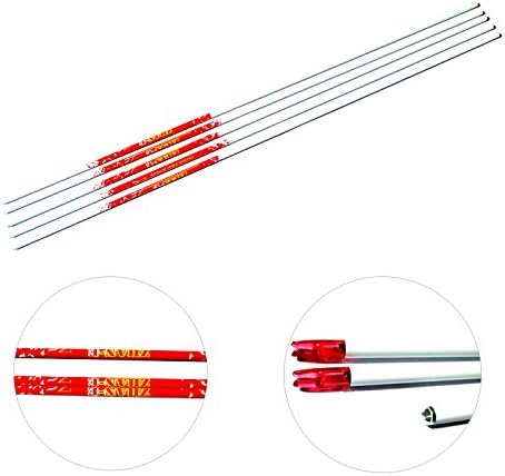 MS JUMPPER Archery Carbon Arrows 400 Spine Target Shaft with Hunting Nocks for Compound Recurve Bows (30 Inch Arrows 6 Pack)