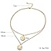 Jovono Boho Multilayered Necklace Star Moon Pendant Jewelry Necklace Chains for Women and Girls (Gold)