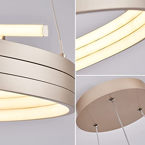 LYQIMM Dimmable Modern LED Pendant Light Fixture with Remote Control, 3