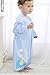 Nine States Baby Sleep Bag Cotton Wearable Blanket,Sleep Bag with Feet,Detachable Long Sleeves,Blue,Medium