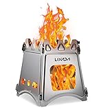 Lixada Camping Stove – Compact Folding Wood Stove – Lightweight Alcohol Stove -Titanium Cookware Set for Outdoor Picnic Cooking Backpacking(Optional)