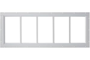 OUTDOOR HARDWARE SUPPLY Shed Windows 10x29 White - Fixed Design with Tempered Glass