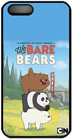 iPhone 5 Case, iPhone 5S Cases - Slim Fit Black Hard Case Cover for iPhone 5/5s We Bare Bears Poster Scratch-Resistant Hard Case Bumper for iPhone 5/5S