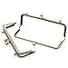 Housweety 2PCs Metal Purse Bag Frame Kiss Clasp Lock Bronze Tone 20cmx8cm