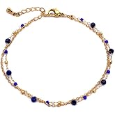 TaYolnFaSo Turquoise Beads Bracelet for Women Dainty Stackable Green Bracelet Turquoise Jewelry Mother's Day Gift for Mother