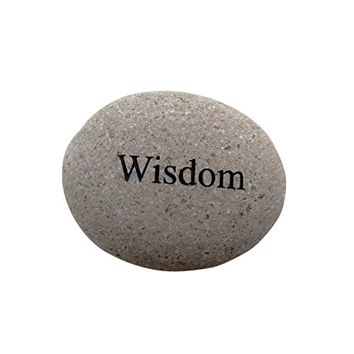 Wisdom Engraved Stone Inspirational Sandblast, Perfect Gorgeous Unique Gift Ideas, Natural Beach Pebble Rock