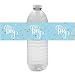 Blue and Gold It's a Boy Baby Shower Water Bottle Labels - 24 Stickers