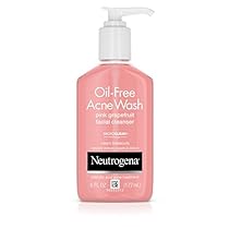 Neutrogena Oil-Free Acne Face Wash With Salicylic Acid, Pink Grapefruit, 6 Fl. Oz. (Pack of 3)