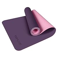 TOPLUS Yoga Mat - Upgraded Yoga Mat Eco Friendly Non-Slip Exercise & Fitness Mat with Carrying Strap, Workout Mat for All Type of Yoga, Pilates(1/4 inch-1/8 inch)