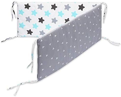 flyingx Bed Barriers Infant Bed Guardrail, Cotton Breathable Crib Bumper Pads Washable Padded Crib Liner Set For Baby Boys Girls Safe Bumper Guards Crib Rail Padding 133282.5cm