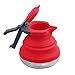 1.2L Red Portable Silicone Collapsible Tea Kettle Outdoor Camping Travel Kettle Foldable Pot