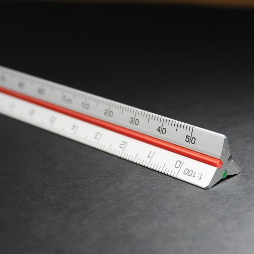 Leniar Pocket Size 20cm Metric Metal Aluminium Triangular Scale Ruler 1:10 1:20 1:25 1:50 1:100 1:125 Architect Engineer Technical Drawing