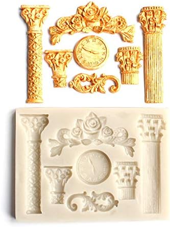 European Roman Pillar Silicone Mold—DIY Fondant Cake Silicone Mold
