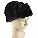 mysuntown Heavyweight Winter Trooper Trapper Hat Ushanka Russian Hat with Mini Pocket(Black Color)