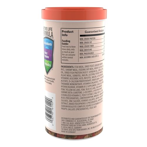 TETRA GOLDFISH FLAKES, NUTRITIONALLY BALANCED DIET FOR AQUARIUM FISH, VITAMIN C ENRICHED FLAKES, 7.06 OZ