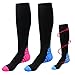 Compression Socks for Women & Men 2 Pairs Graduated Compression Stockings 20-30mmhg Best Support Socks Athletic for Running,Flight Travel, Nurses, Maternity, Pregnancy Circulation Hose Knee High