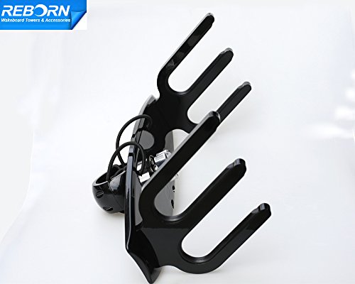 Reborn pro quick release water ski wakeboard tower rack glossy black