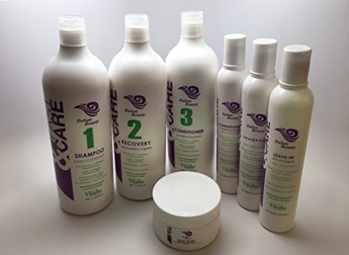 Fast & Care - Brazilian Keratin Hair Treatment Kit - Formaldehyde Free - 3 Steps (Shampoo, Recovery, Conditioner) Professional Use - SEM FORMOL - Progressive straightening and smoothing hair treatment