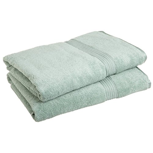Superior Luxurious Soft Hotel & Spa Quality Oversized Bath Sheet Set of 2, Made of 100% Premium Long-Staple Combed Cotton - Sage, 34" x 68" each