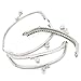 Rockin Beads Brand, 3 Silver Tone Purse Frame Metal Bag Kiss Clasp Lock Curved Design 5x2 Inch 3 Pack