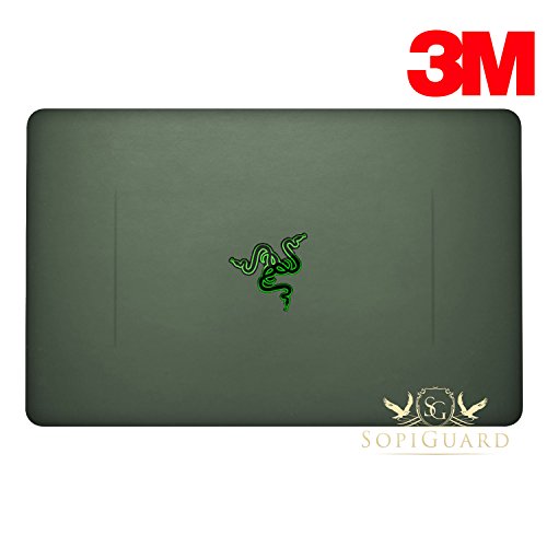 SopiGuard for Razer Blade Stealth 12.5 inch Carbon Fiber Full Body Precision Edge-to-Edge Coverage Easy-to-Apply Vinyl Sticker Skins (3M Matte Army Green)