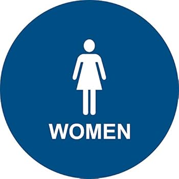 Amazon.com : Hillman Blue Circle Women's Restroom Sign (12") : Office ...