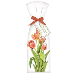 See Pink Tulips Towel Set Details