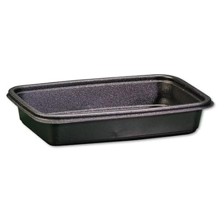 Genpak apta para microondas recipientes, 24 oz, plástico, negro, 8 ...