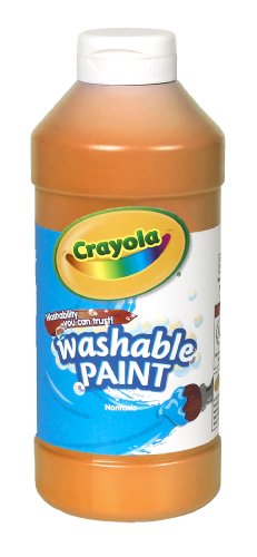 Crayola; Washable Paint, Orange; Art Tools; 16-Ounce Plastic Squeeze Bottle, Bright, Bold Color
