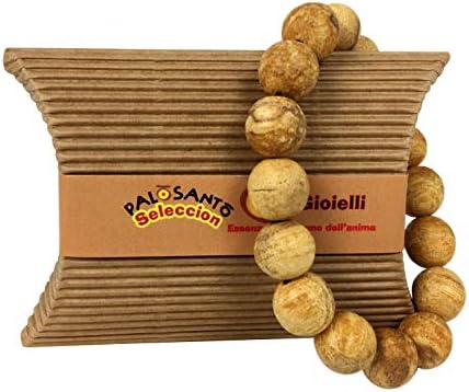 Palo Santo Bracelet - Handmade Wooden Bracelet - Healing Bracelet for Women and Men - Bracelet for Anxiety and Stress Relief - Shamanic Quality – Spheres Bracelet – Small
