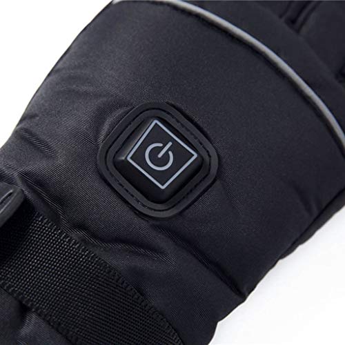 Ranoff Electric Heated Gloves Heat Insulated Thermal Adjustable Temperature Hand Warm Heating Warm Gloves Three-Speed Thermostat (Black)