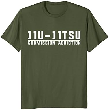Mens Brazilian Jiu-Jitsu T-Shirt of Submissions XL Olive
