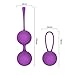 Kegel Exercise Weights Bladder Control & Pelvic Floor Exercises 2 Pcs Premium Silicone Cones with Training Kit for Women Purple