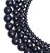 LK-CRAFTS Natural Matte Finish Black Onyx Agate Gemstone Round Loose Beads for Jewelry Making Findings/Accessories 1 Strand 15.5 inches - 8mm