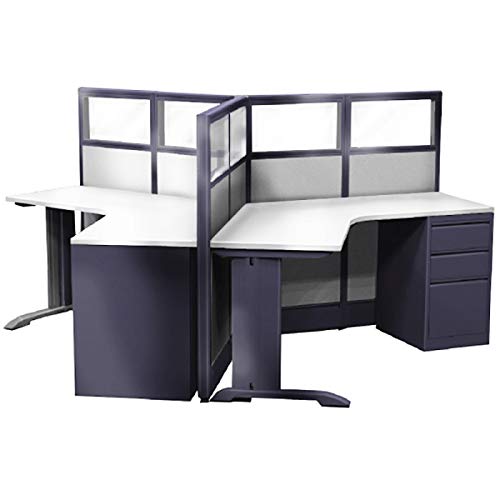 3 Person Cubicle Workstation | Emerald 8x9x52"H | Seats 3