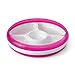 OXO Tot Divided Plate with Removable Training Ring and Dipping Center-Pink primary