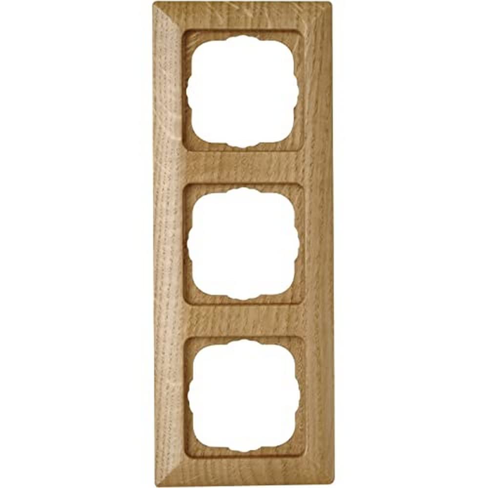 Kopp Milano 306730069 for both vertical and horizontal mounting Natural Oak Cover Frame Triple — image 1