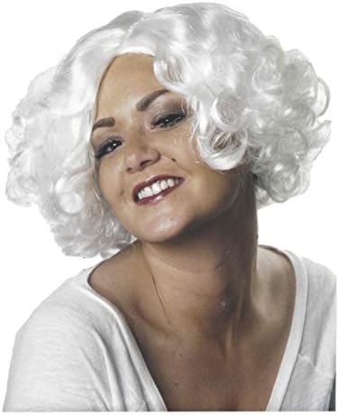 Short White Curly Adult Wig - Marilyn