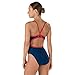 Speedo Women's Swimsuit One Piece Endurance+ Flyback Solid Adult Navy/Red, 28