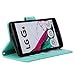 LG G4 Case, Style4U Premium PU Leather Stand Wallet Case with ID Credit Card/Cash Slots for LG G4 + 1 Stylus [Mint Green]