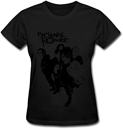 JUJ MCR My Chemical Romance Gerard Way Women's 100% Cotton Tee Shirts Black XX-Large