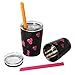 Housavvy Kids Tumbler with Lid and Straw Double-Walled Stainless Steel 12 oz, Yellow