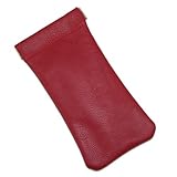 CTM® Unisex Leather Eyeglass Holder and Case