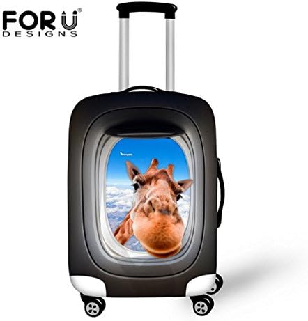 High 3D Animal Print Protective Baggage Cover For 18-30 Inch Trolley Suitcase Elastic Waterproof Travel Luggage (L, C0064)